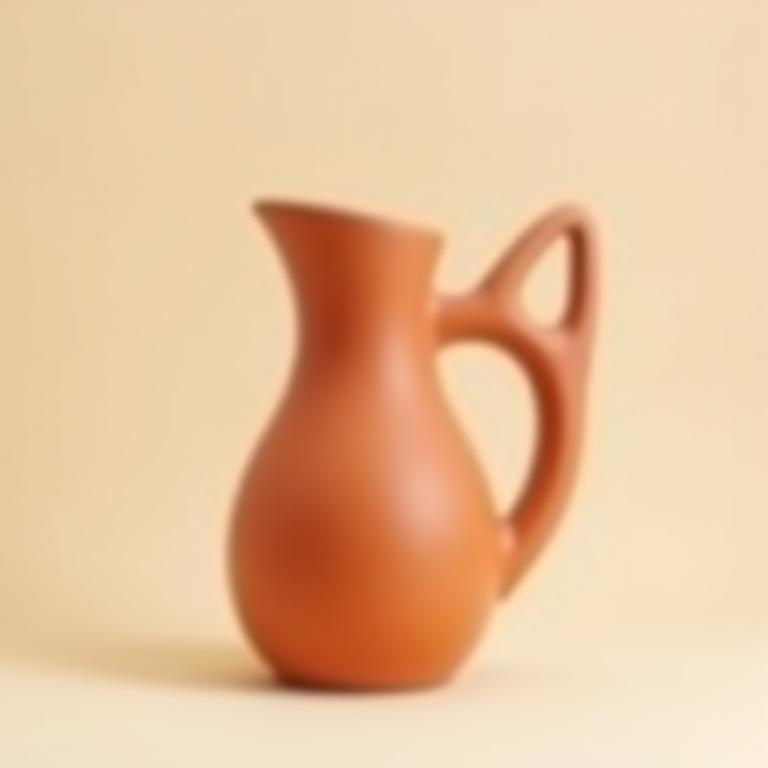 Terracotta clay pitcher